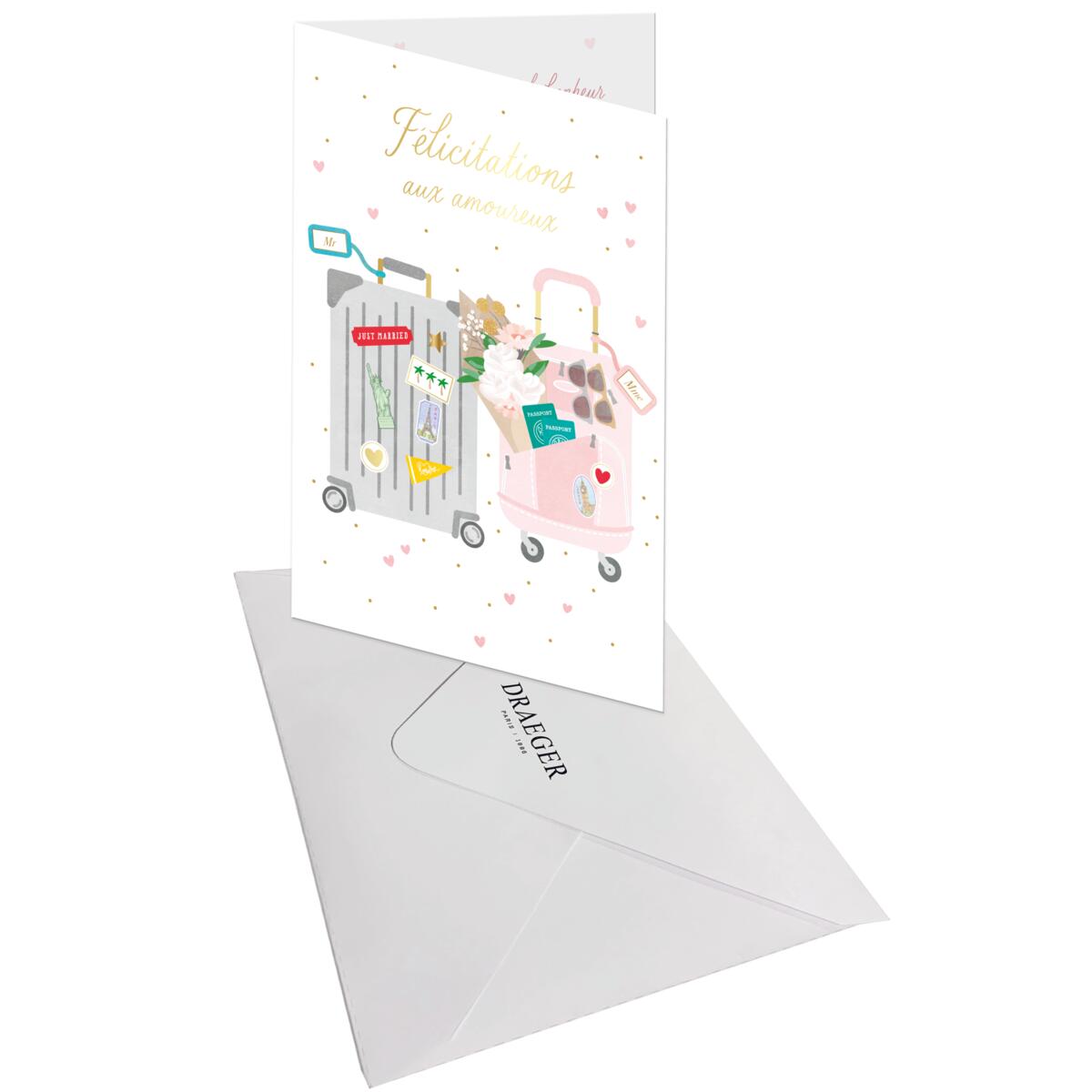 Carte mariage Félicitations aux amoureux 3