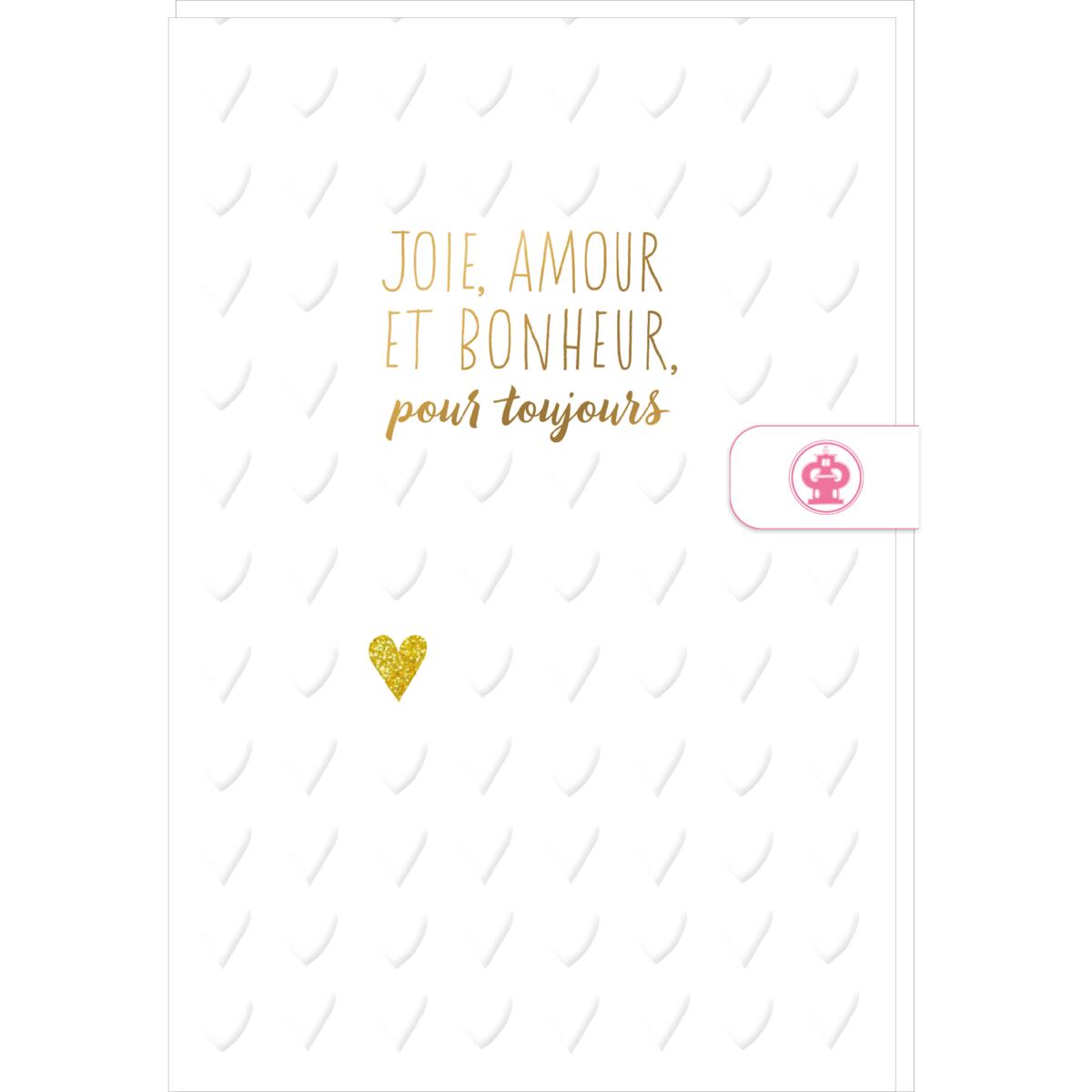 Carte mariage Joie amour et bonheur 1