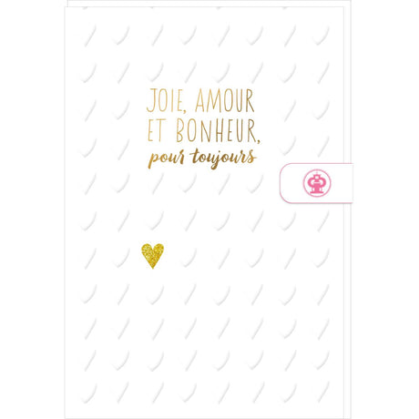 Carte mariage Joie amour et bonheur 1