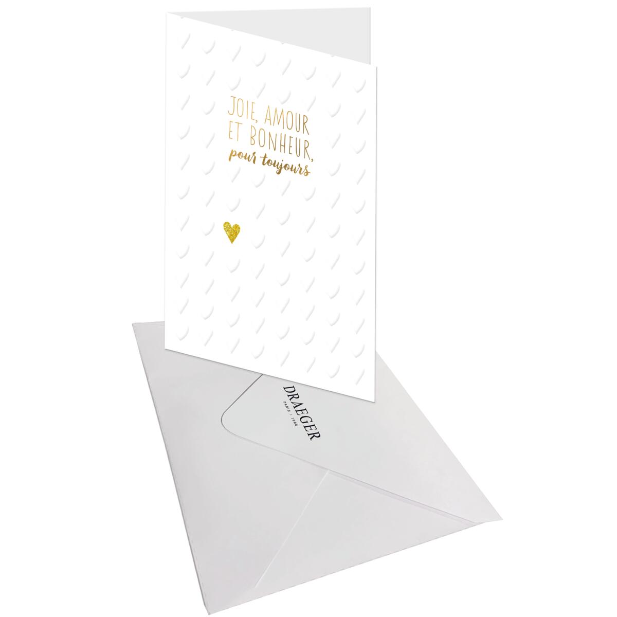 Carte mariage Joie amour et bonheur 3
