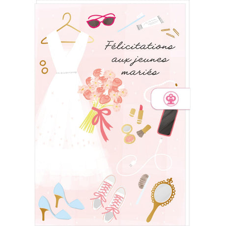 Carte mariage Félicitations aux jeunes mariés 1