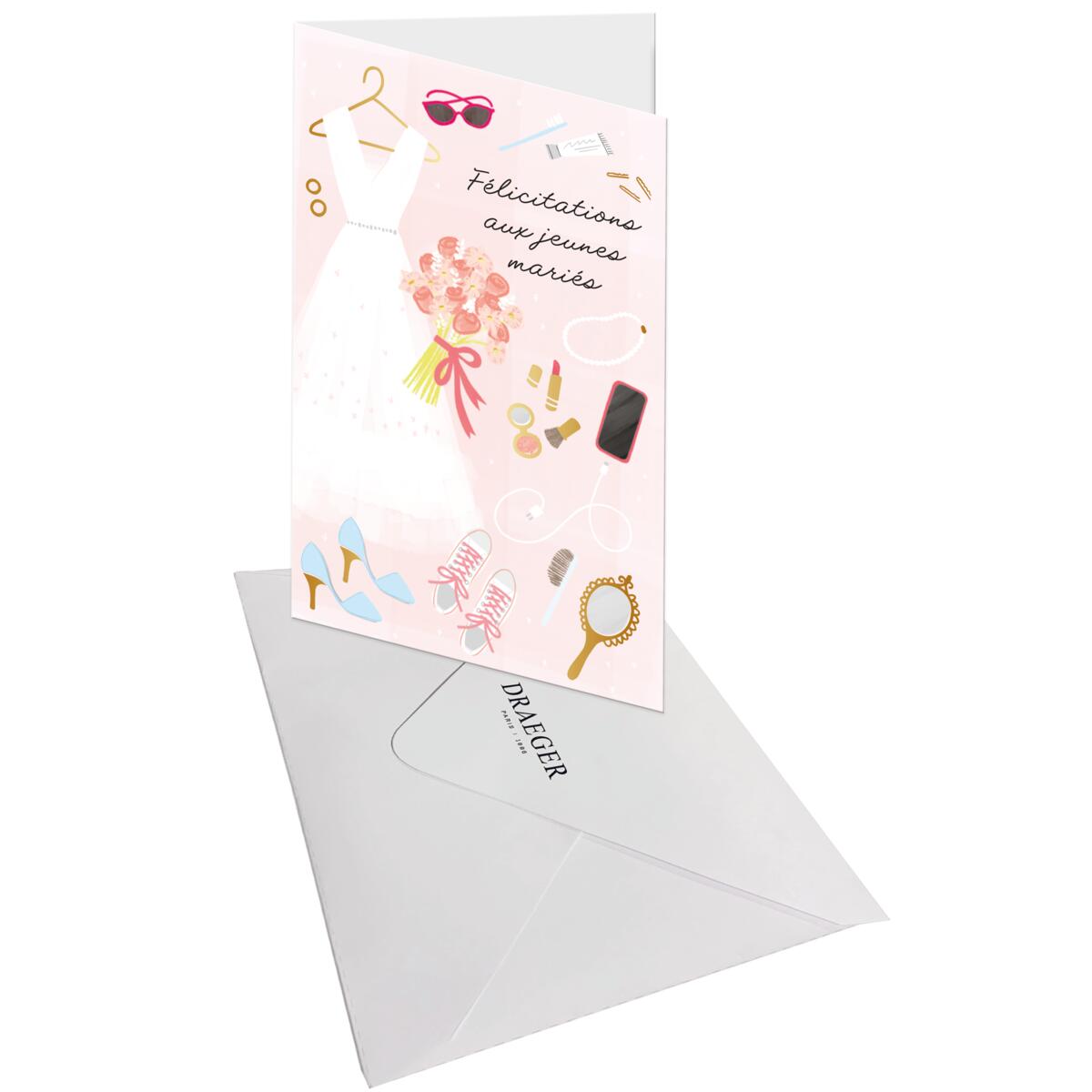 Carte mariage Félicitations aux jeunes mariés 3