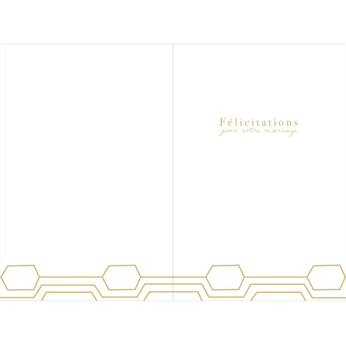 Carte mariage Bonheur aux nouveaux mariés 2