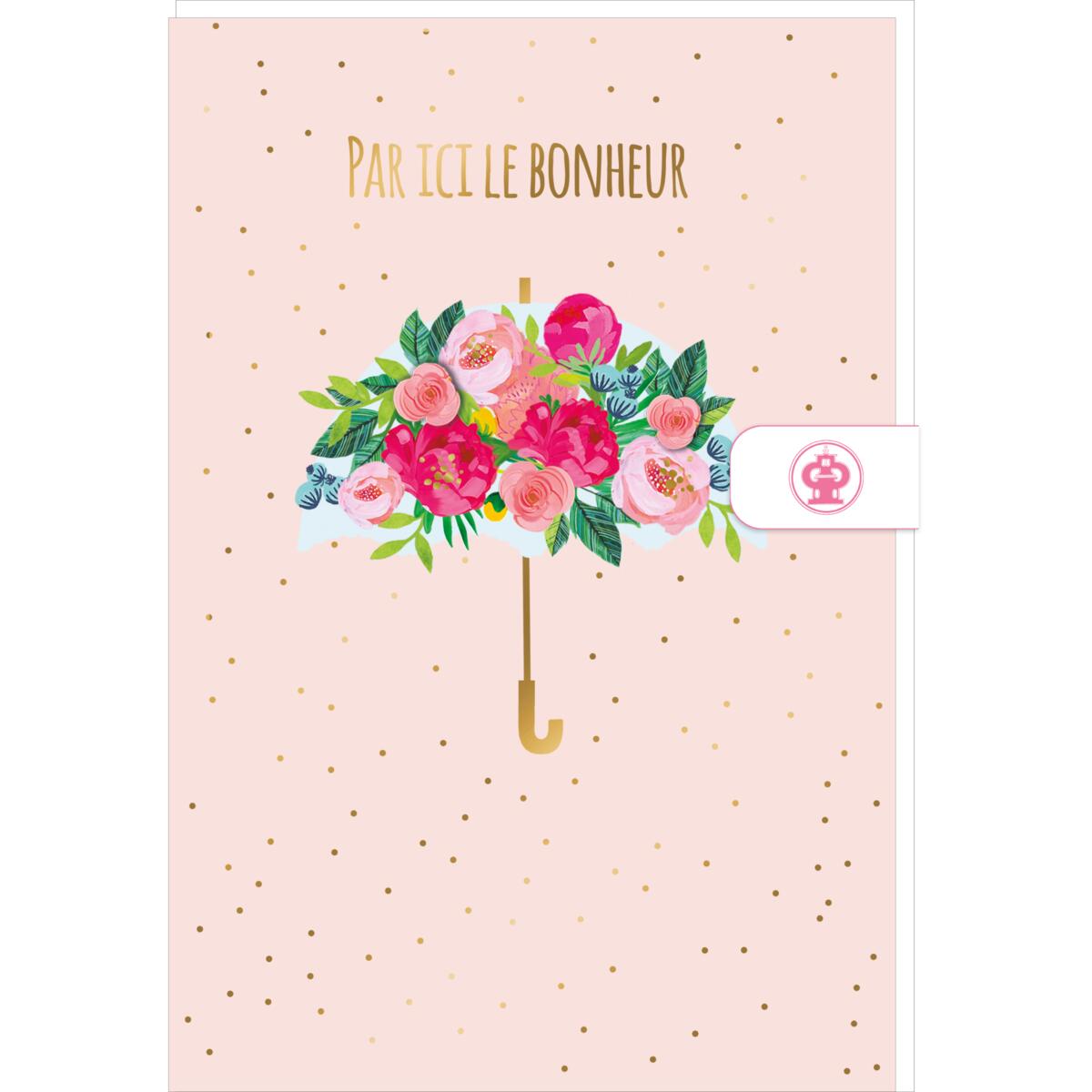 Carte mariage Par ici le bonheur 1