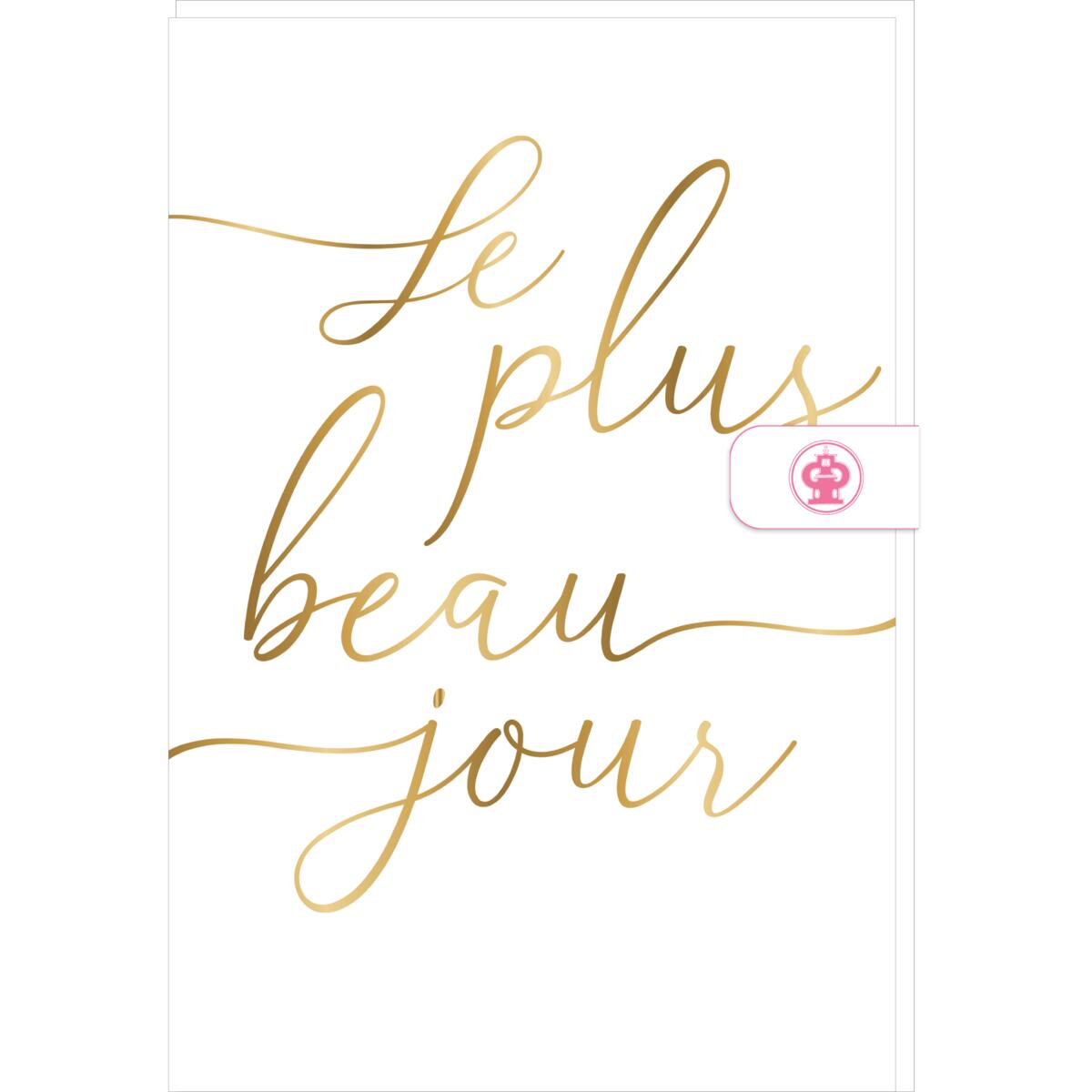 Carte mariage Le plus beau jour 1