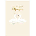 Carte mariage Cygnes 1