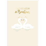 Carte mariage Cygnes 1