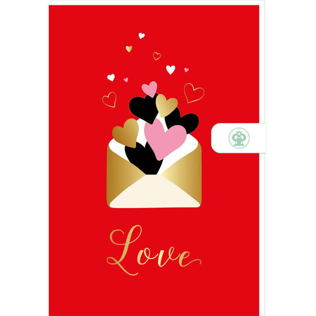 Carte Saint-Valentin Love doré 1