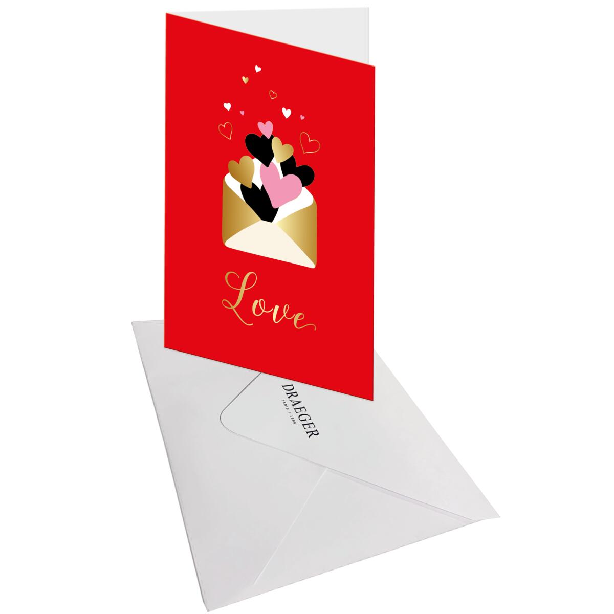 Carte Saint-Valentin Love doré 3