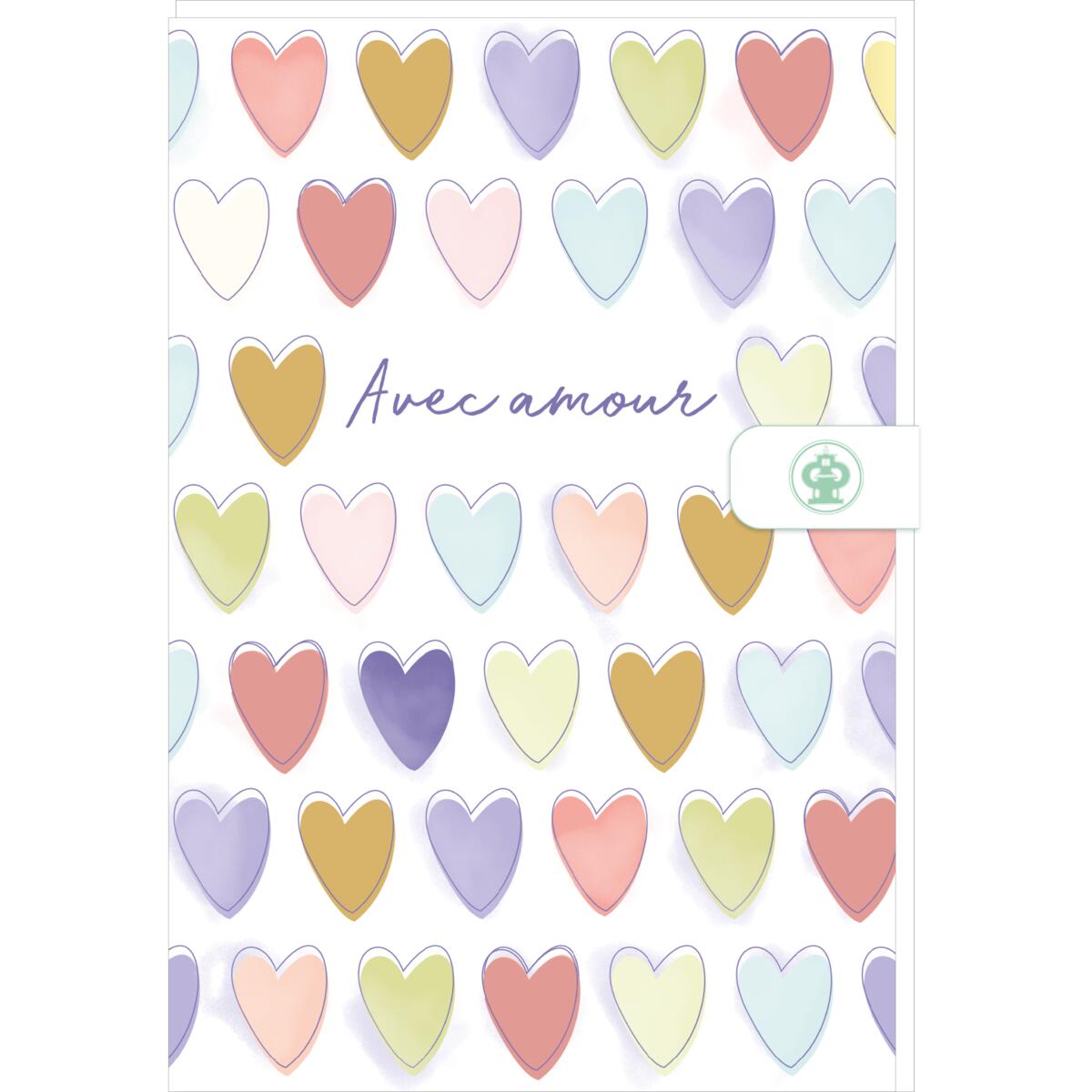 Carte Saint-Valentin Amour cœurs 1