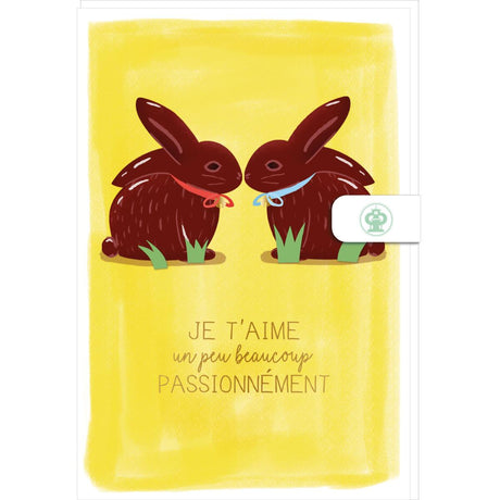 Carte de Pâques Duo de lapin 1