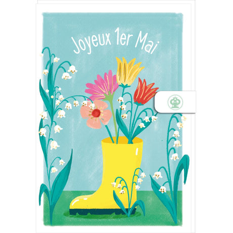 Carte 1er mai Fleurs et muguet 1