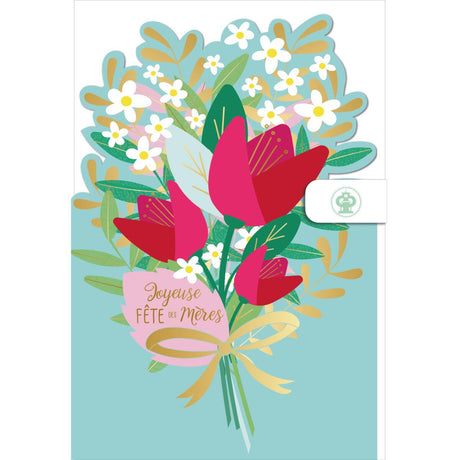 Carte Fête des mères Bouquet de fleurs 1
