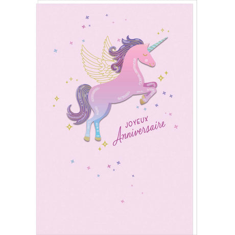 Carte anniversaire Signature Licorne 1