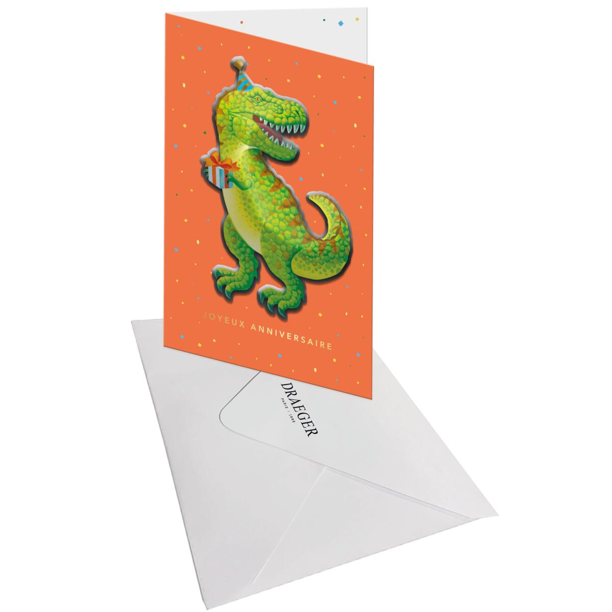 Carte anniversaire Signature Dinosaure 3