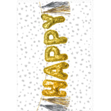 Tarjeta con FIRMA Happy Garland - 11,5 x 17 cm