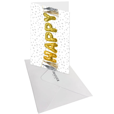 Tarjeta con FIRMA Happy Garland - 11,5 x 17 cm