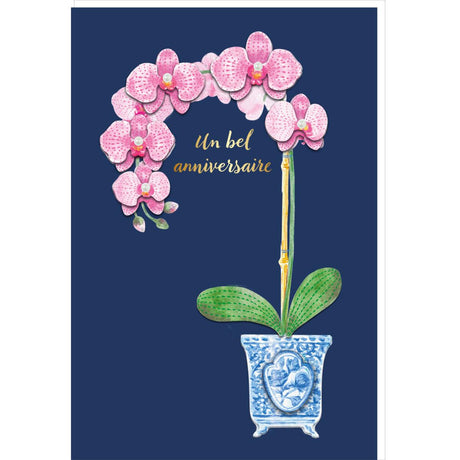 Carte anniversaire Signature Orchidée 1