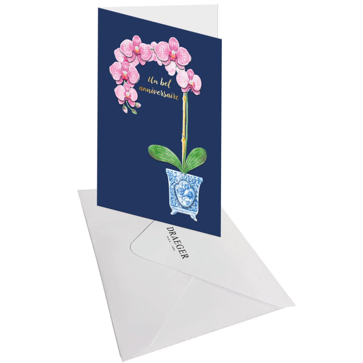 Carte anniversaire Signature Orchidée 3