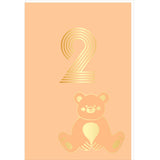 Carte anniversaire années 2 ans 1