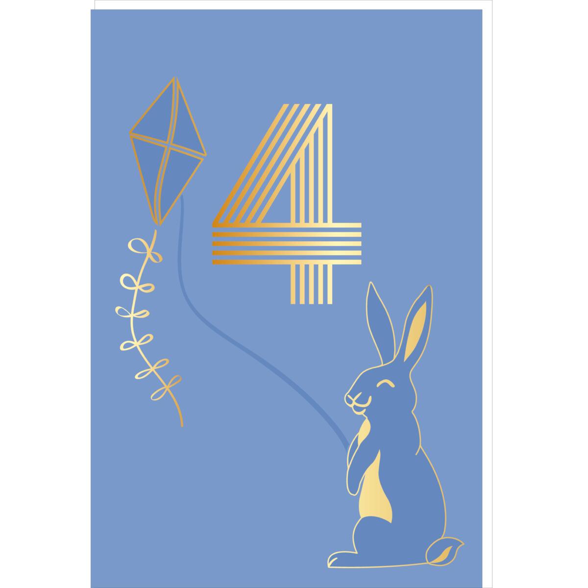 Carte anniversaire années 4 ans 1