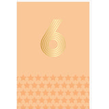 5th Birthday Card in Gold - White - With Message - For Children, Boys, Girls - Cakes - 11.5 x 17 cm