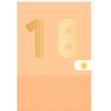 Carte d'anniversaire 18 ans en Or - Orange - A message - Pour Ados Garçon Fille - 11,5 x 17 cm