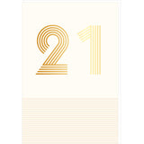 Carte anniversaire années 21 ans 1