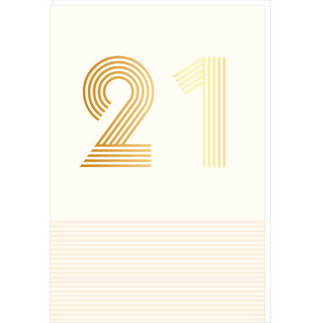 Carte anniversaire années 21 ans 1