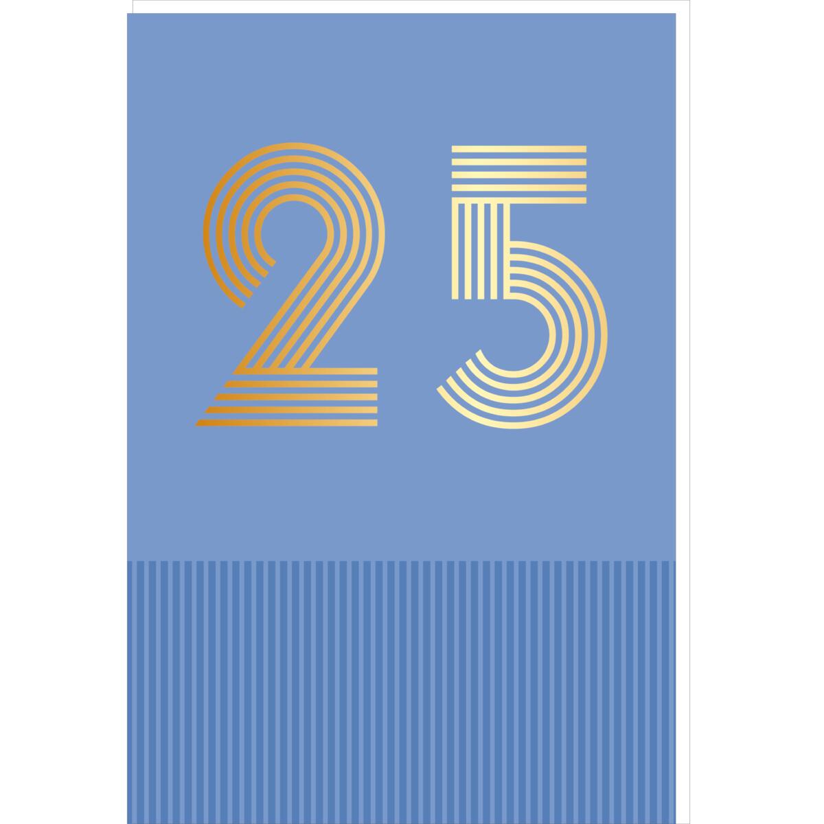 Carte anniversaire années 25 ans 1