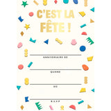 Carte anniversaire enfant C'est la fête 1