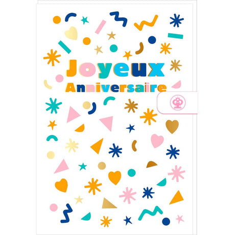 Carte anniversaire femme Anniversaire confetti 1