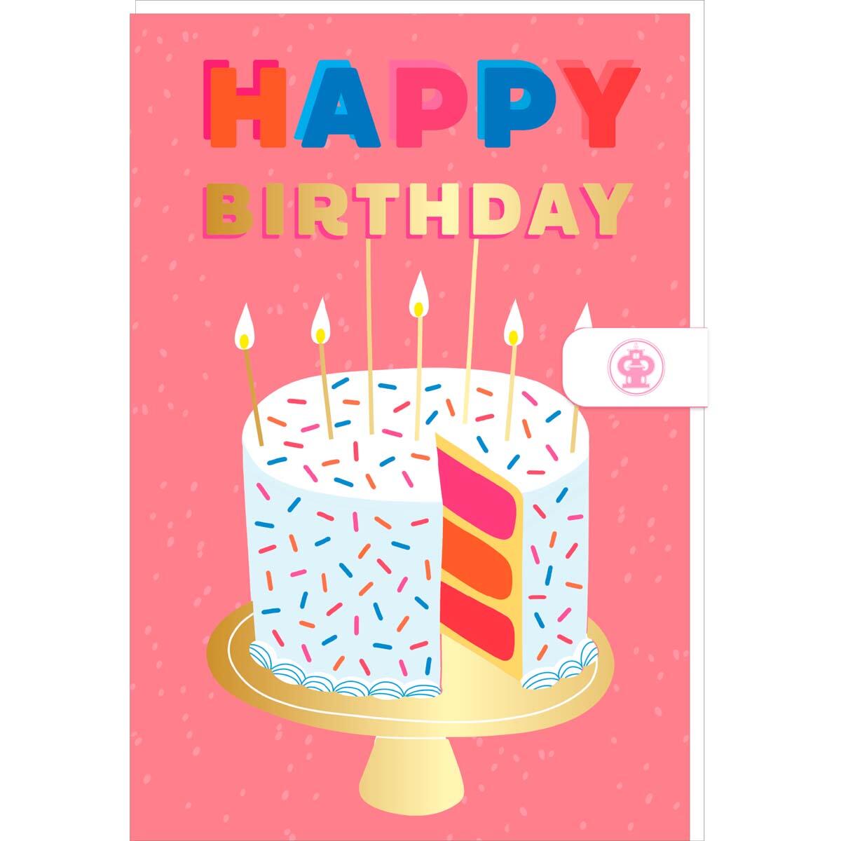 Carte anniversaire femme Happy birthday bougies 1