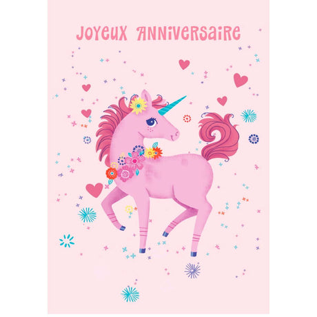 Carte anniversaire enfant Anniversaire licorne 1