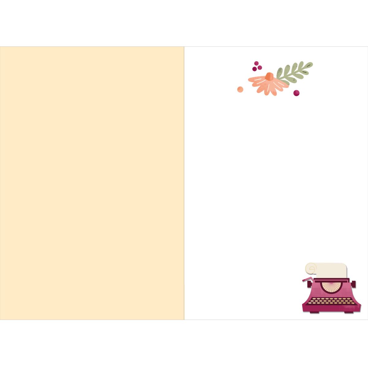 Carte anniversaire Signature Machine à écrire 2