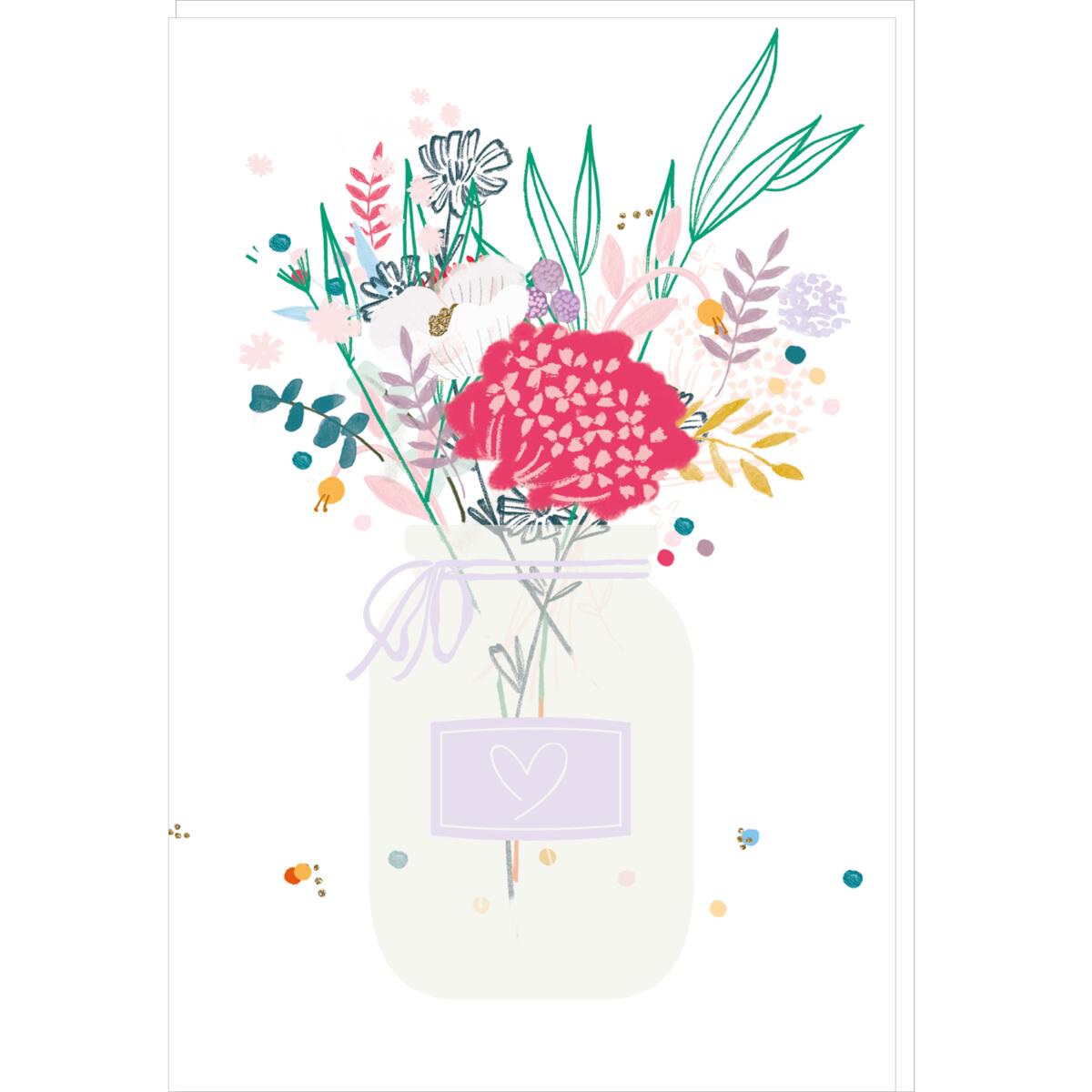 Carte fête des grands-mères Jarre fleurs 1