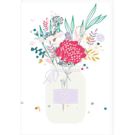 Carte fête des grands-mères Jarre fleurs 1