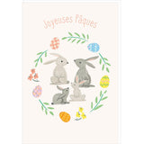 Carte de Pâques enfant Couronnes & lapins 1