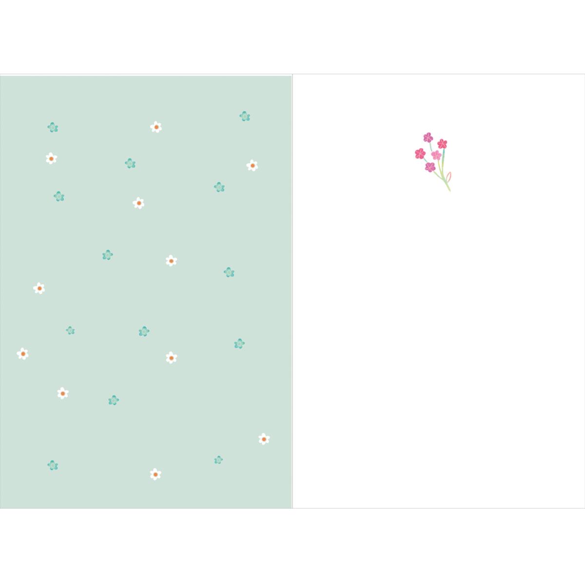 Carte de Pâques - Lapins & Fleurs 2