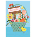 Carte de Pâques Panier de fleurs 1