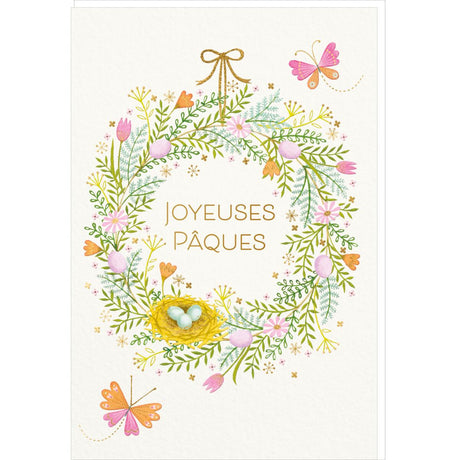 Carte de Pâques - Couronne Joyeuses Pâques 1