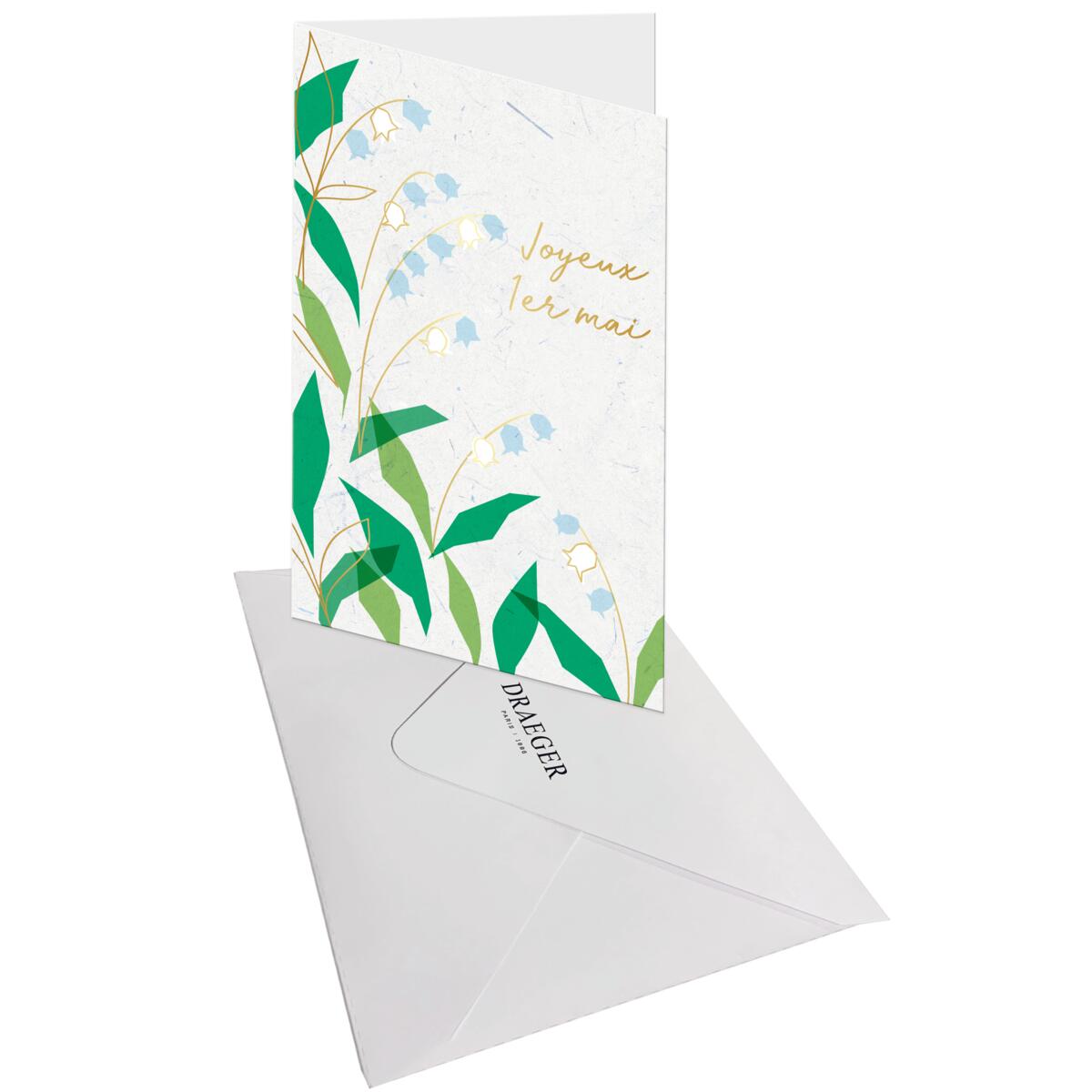 Carte 1er mai Feuille de muguet 3