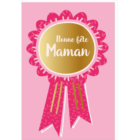 Carte Fête des Mères - Ruban Rose