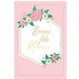 Carte Fête des mères rose "Bonne fête maman" 1