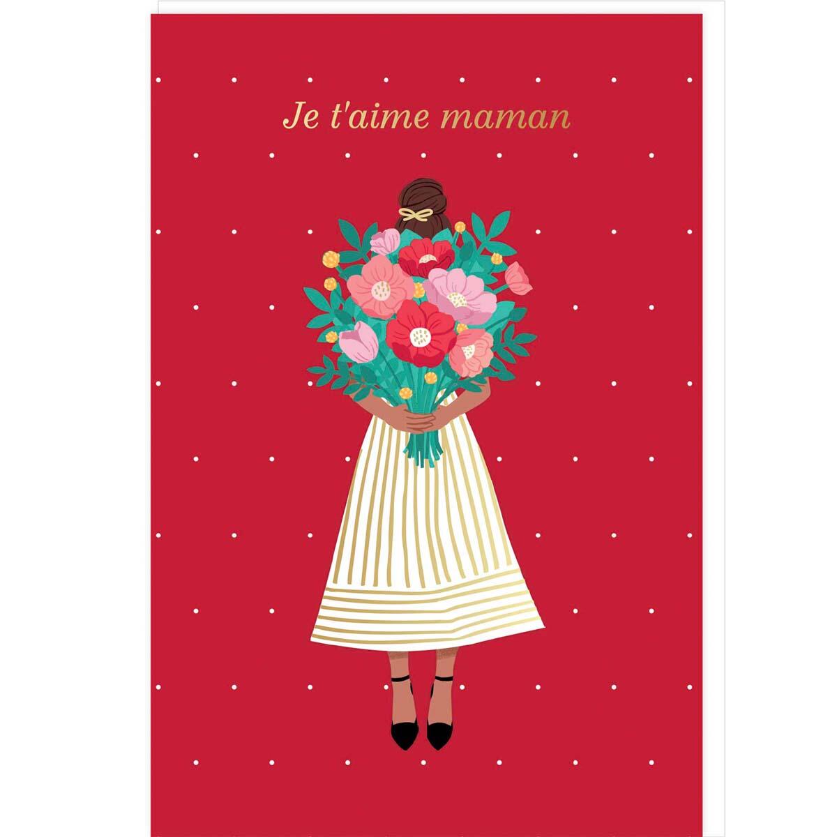 Carte Fête des mères Je t'aime maman 1