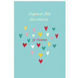 Carte Fête des mères Grand Cœur - Bleu