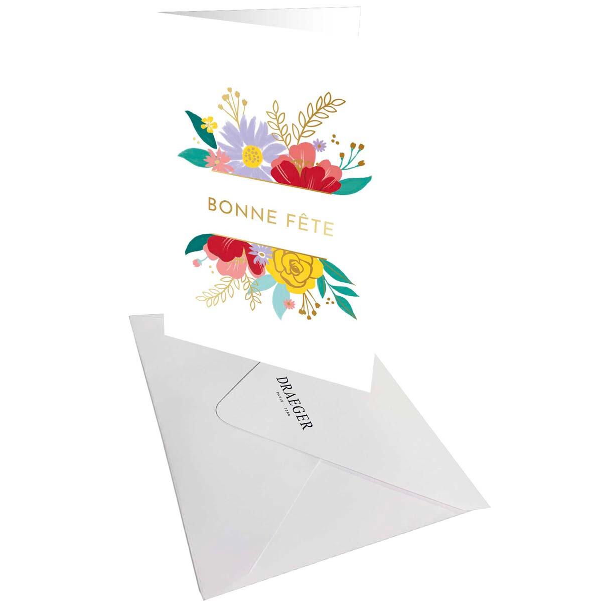 Carte Fête des mères à Fleurs Colorées
