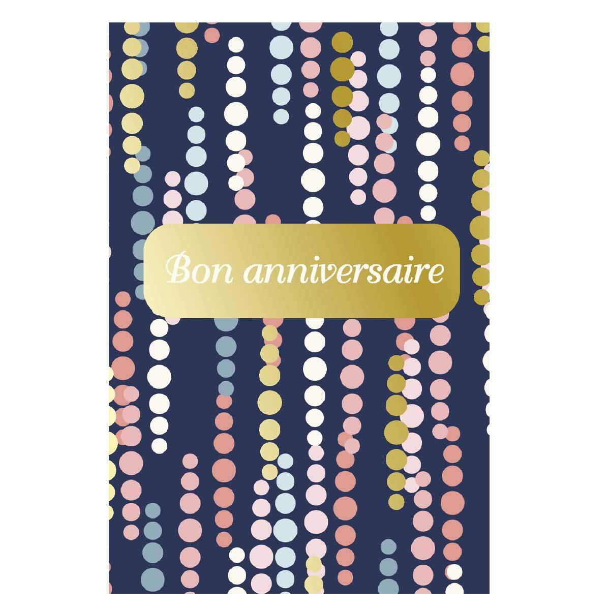 Carte anniversaire Dolce Vita Bon anniversaire bleu 1