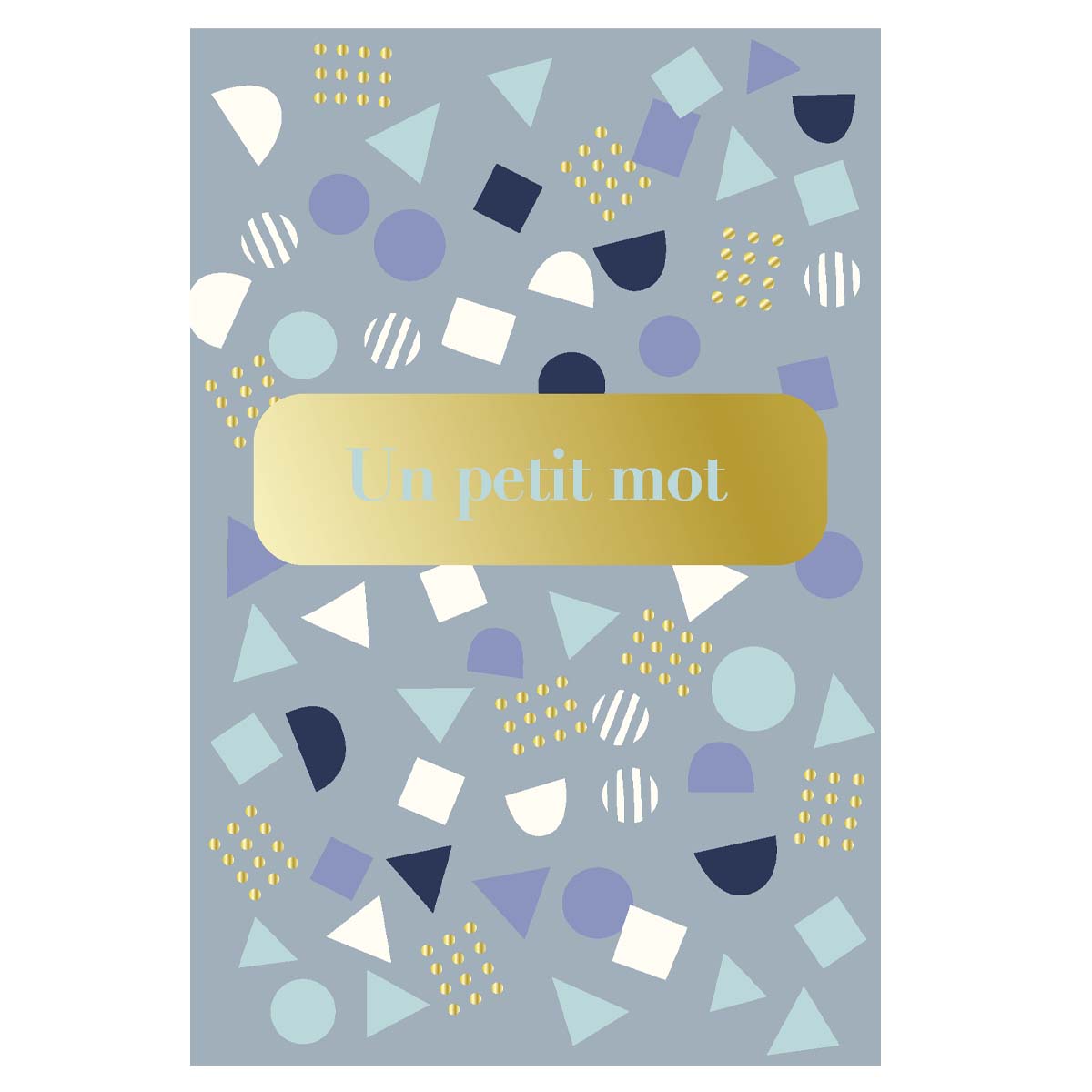 Carte de vœux Un petit mot - Bleue