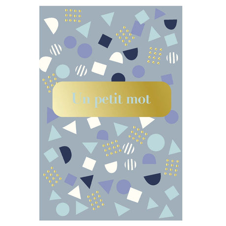 Carte de vœux Un petit mot - Bleue